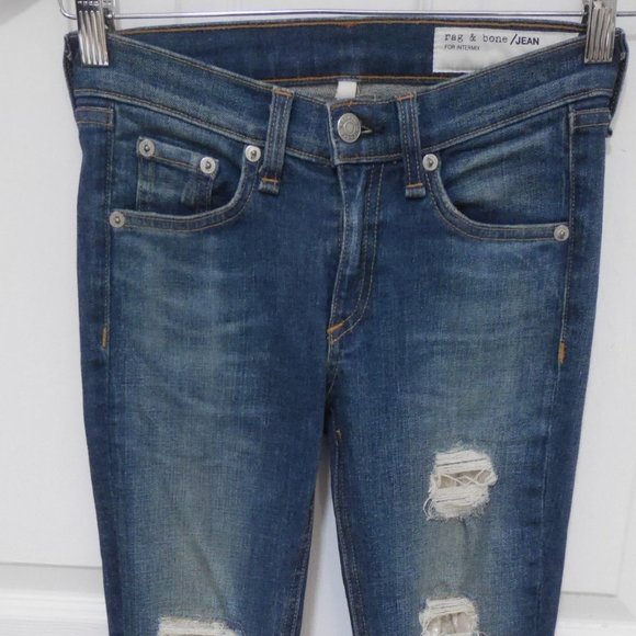 Rag & Bone The Skinny Leg Jean in Silver Bullet - Picture 1 of 6